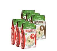Slendier Confezione di prova Shirataki Bio Konjak Italia: 3 x Spaghetti 250 g, 3 x Fettuccine 250 g - Biologico