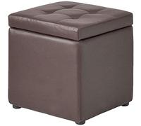 SLGGPJBU 30 x 35 cm marrone contenitore poggiapiedi in ecopelle PU 30,5 cm poggiapiedi imbottito con imbottitura in spugna altamente elastica