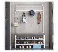 SLGGPJBU Appendiabiti appendiabiti con panca per scarpe 3 in 1 albero da ingresso multifunzionale corridoio scarpiera organizer armadio per ingresso/bianco/80 cm
