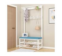 SLGGPJBU Appendiabiti con scarpiera per ingresso, design 3 in 1, con organizer per riporre oggetti, mobili industriali, struttura stabile in metallo