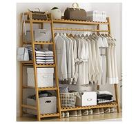 SLGGPJBU Appendiabiti Rack Appendiabiti In Bambù Appendiabiti Per Appendere Vestiti Heavy Duty Rack Con Scaffali E Abbigliamento Scarpiera S