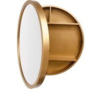 SLGGPJBU Armadietto a specchio con contenitore Bagno Armadietto da bagno Armadietto portaoggetti a parete Camera da letto Scaffale articoli da parete HD Make up Specchio Armadietto da parete