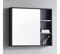 SLGGPJBU Armadietto a specchio da bagno, Armadio a specchio da bagno Armadio a specchio da bagno in alluminio Armadio a specchio a parete a doppia faccia Scatola quadrata Vanity Mir