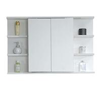 SLGGPJBU Armadietto a specchio per bagno, mensola a parete, specchio da bagno con barra porta asciugamani, articoli per la casa, armadio da parete, mobiletto da bagno, 70 x 65 x 14 cm, bianco