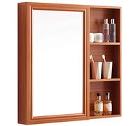 SLGGPJBU Armadietto da bagno a parete, armadietto a specchio da bagno, mensola per la casa, specchio da bagno, specchio a parete, 60 x 12 x 70 cm, marrone