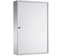 SLGGPJBU Armadietto da bagno Armadietto portaoggetti a parete, Armadietto a specchio in acciaio inossidabile a parete, Armadietto da bagno moderno ispessito con specchio singolo, 400X600X130mm, Porta