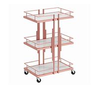 SLGGPJBU Carrello a 3 livelli di bellezza Carrello di stoccaggio di rotolamento Carrello di utilità per Salone Casa Hotel Risparmio di Spazio Imitazione