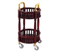 SLGGPJBU Carrello con doppio ripiano mobile per servizi alberghieri e di bellezza, carrello da dessert per il massimo comfort e organizzazione