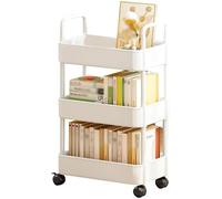 SLGGPJBU Carrello con ruote a 3 piani Carrello a più piani Scaffale portaoggetti con fessura mobile organizer per scivolo da cucina bagno