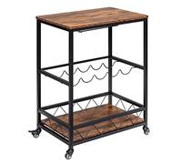SLGGPJBU Carrello da bar Carrello di servizio Home Mobile Cucina Carrello di servizio industriale Vintage Legno Metallo Carrello di servizio