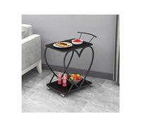 SLGGPJBU Carrello da bar moderno alla moda, mini bar mobile a 2 livelli, carrello da cucina e stazione caffè per cucina, sala da pranzo, soggiorno, carrello per bevande da 87,1 cm
