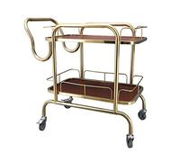 SLGGPJBU Carrello da cucina a 2 livelli, carrello di servizio bar/ristorante, carrello portaoggetti multifunzione con ruote bloccabili, adatto per ristoranti, hotel
