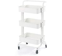 SLGGPJBU Carrello da cucina a 3 ripiani, con ruote bloccabili e maniglia, multifunzione, per cucina e bagno