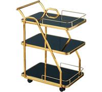 SLGGPJBU Carrello da cucina a 3 ripiani per auto e cucina, carrello di servizio, carrello da cucina in acciaio inox, carrello per hotel, ristorante, servizio di catering, treno, caffetteria