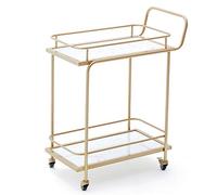 SLGGPJBU Carrello da cucina, carrello per bevande a 2 livelli con ruote girevoli, adatto per hotel e discoteche ?