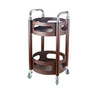 SLGGPJBU Carrello da cucina con ruote e maniglia,Mini carrelli da bar per la casa,2 ripiani portaoggetti con guardrail