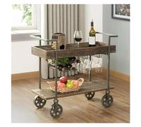 SLGGPJBU Carrello da cucina con ruote maniglie e ripiani per tè, caffè e portata, per casa e ufficio