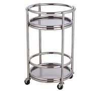 SLGGPJBU Carrello da cucina - Grande carrello da bar, in acciaio inox, pieghevole, con ruote, per bar e ristoranti, hotel