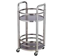 SLGGPJBU Carrello da cucina - Grande carrello di servizio da bar pieghevole in acciaio inox con ruote per bar e ristoranti hotel