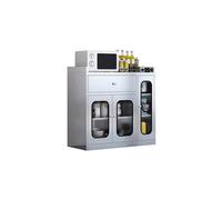 SLGGPJBU Carrello da cucina in acciaio inox con armadietti portaoggetti per uso domestico e ristorante, durevole carrello con ripiani e cassetti, ideale per l'organizzazione della cucina e il cibo P