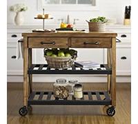 SLGGPJBU Carrello da cucina industriale con ruote e ruote, moderno, per bar, bar e forno a microonde, grande, colore: giallo