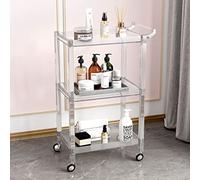 SLGGPJBU Carrello da cucina salvaspazio a 3 ripiani, mobile per il bagno, carrello da portata per casa, ufficio, cucina, bagno, grande spazio di archiviazione