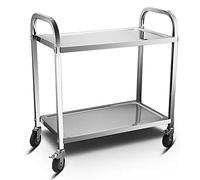 SLGGPJBU Carrello da servizio in acciaio inox, rimovibile, con ruote di bloccaggio, scaffale da cucina e auto, per hotel, ristorante, casa, 3 ripiani, 95 x 50 x 95 cm