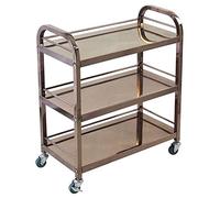 SLGGPJBU Carrello da tè a 3 strati Carrello da pranzo in acciaio inox Carrello da pranzo Carrello da pranzo Carrello da pranzo Carrello per dessert Hotel Mobile Mobili per arredamento per hotel e