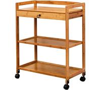 SLGGPJBU Carrello di rotolamento della cucina industriale del carrello di servizio dell'hotel del carrello con stoccaggio che serve il carrello mobile di Antiv