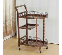 SLGGPJBU Carrello di servizio a 3 ripiani in ferro L50W36H82Cm, Carrello da cucina Carrello da cucina Carrello da cucina Carrello da cucina Scaffale di stoccaggio Hotel Ristorante Casa Ospedale