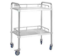 SLGGPJBU Carrello di servizio, carrello di servizio in acciaio inossidabile, carrello di stoccaggio, smontabile, con ruote di bloccaggio, scaffale per auto da cucina