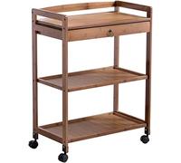 SLGGPJBU Carrello di servizio dell'hotel con scaffale di stoccaggio a 3 livelli per cucina e soggiorno Carrello di servizio dell'hotel con gabinetto di stoccaggio per uso domestico