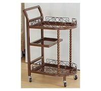 SLGGPJBU Carrello di servizio per hotel a 3 livelli in ferro per hotel che serve cucina Catering con design in pizzo