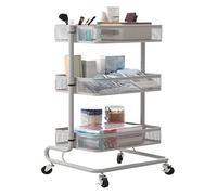 SLGGPJBU Carrello di servizio per hotel, carrello da cucina a 3 livelli regolabile in altezza con resistenza alle alte temperature, carrello multifunzione da bar per famiglia, facile da usare e