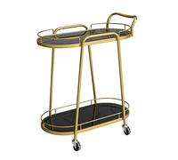 SLGGPJBU Carrello in metallo da pranzo,Bar che serve carrello,Cucina mobile che serve carrello,Carrello salone di bellezza, dorato