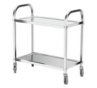 SLGGPJBU Carrello portaoggetti da cucina in acciaio inox con 3 ripiani staccabili, per servire e svuotare, carrello da cucina multifunzionale, per uso domestico e ristorante