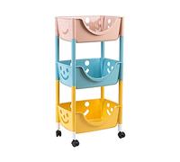 SLGGPJBU Carrello portaoggetti da cucina Scaffale Carrello Carino Carrello Rack Carrello Domestico Cucina Storage Multifunzione 360 ° Movable
