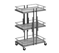 SLGGPJBU Carrello portaoggetti di bellezza a 3 livelli Carrello portautensili per soggiorno casa hotel mensole in marmo imitazione risparmio di spazio