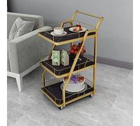 SLGGPJBU Carrello portaoggetti mobile a 3 ripiani per cucina, ristorante, hotel, multifunzione, adatto per club e feste