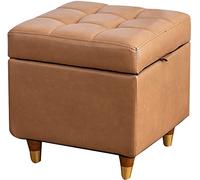 SLGGPJBU Contenitore poggiapiedi impermeabile in pelle PU Sgabello basso per uso domestico alto elastico imbottitura spugna divano tavolino sgabello sedia arredamento casa