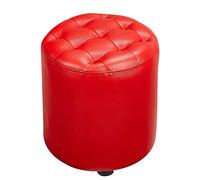 SLGGPJBU Cubo Pouf imbottito in pelle, poggiapiedi in legno massello quadrato, tavolino da salotto, tavolino da caffè, 40 x 40 x 35 cm, colore: caffè 40 x 40 x 35 cm