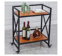 SLGGPJBU Elegante carrello per cucina e bar di casa, design moderno, carrello da portata per buffet e divertente carrello da cucina con ruote, carrello elegante e funzionale per hosting e stoccaggio