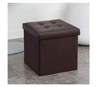 SLGGPJBU Poggiapiedi imbottito in pelle pieghevole Cube Pouf Storage, pouf poggiapiedi pieghevole quadrato soggiorno tavolino