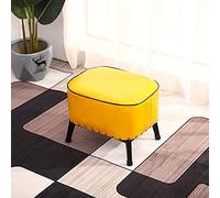 SLGGPJBU Poggiapiedi imbottito sotto il tavolino da caffè, 40 cm, in pelle ecologica in poliuretano verde, seduta extra imbottita con gambe in metallo nero, facile da pulire e montaggio completo