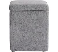 SLGGPJBU Poggiapiedi in lino a forma di cubo, piccolo poggiapiedi, pieghevole, organizer con coperchio, multiuso, salvaspazio, tavolino da caffè per interni, sedia decorativa per la casa