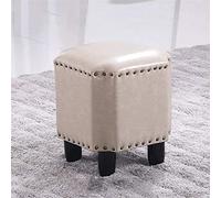 SLGGPJBU Poggiapiedi mobili cubo imbottito olio cera pelle pouf monoposto sgabello per trucco cambio panca, massimo 200 kg