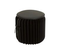SLGGPJBU Poggiapiedi ottomano pieghevole, rotondo, impermeabile, resistente, decorativo, per divano, tavolino da caffè, sgabello per soggiorno, colore: cachi