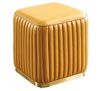 SLGGPJBU Poggiapiedi per riposare i piedi, sgabello basso rotondo, per interni, casa, struttura in legno massello, imbottitura in spugna PU, sgabello per il trucco, 6 colori, 2 misure