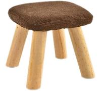SLGGPJBU Poggiapiedi per riposare, poggiapiedi, panca cambia-scarpe, gambe in legno, sgabello quadrato, sgabelli in tessuto rimovibile, sedia imbottita per la casa, multifunzionale