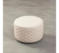 SLGGPJBU Poggiapiedi per riposare, poggiapiedi rotondo, in pelle, sgabello per cambio scarpe, sgabello per soggiorno, cucina, camera da letto, balcone, sgabello, marrone, 32 x 21 cm